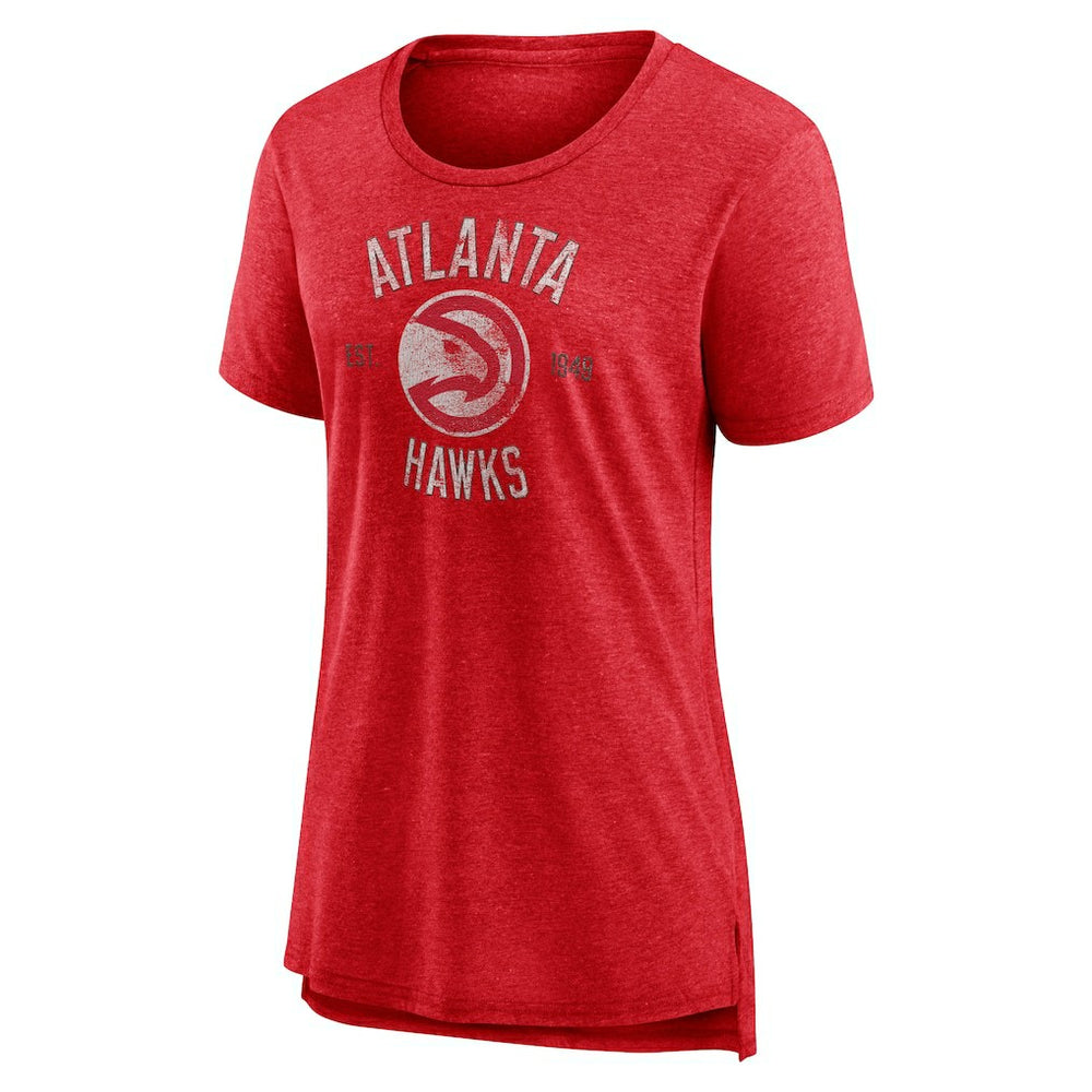 NBA - Atlanta Hawks Women's Heritage Tri-Blend T-Shirt - Heather Red