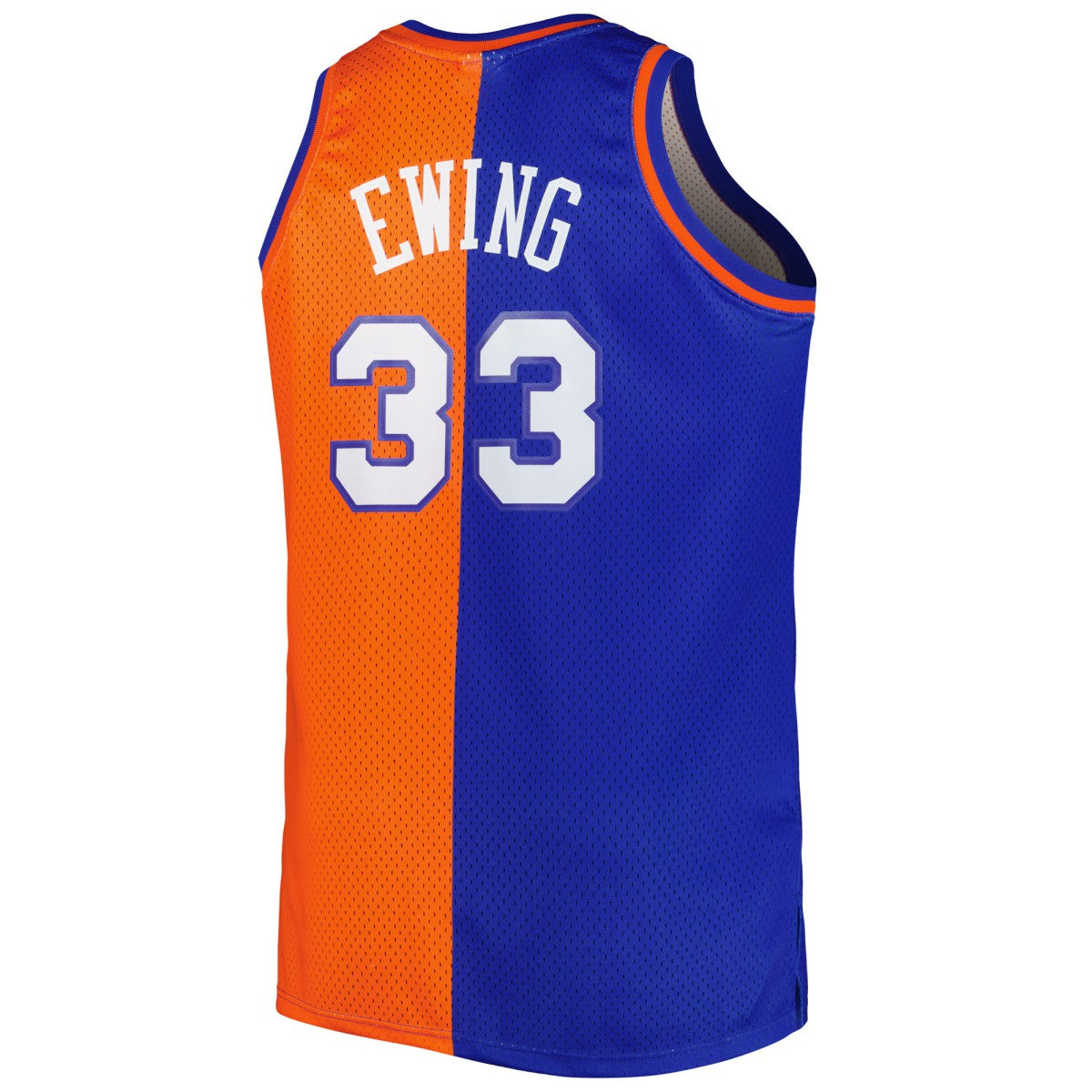 Mitchell & Ness - Patrick Ewing New York Knicks Big & Tall Hardwood Classics 1991/92 Split Swingman Jersey - Blue/Orange