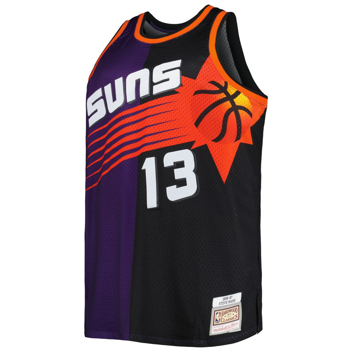 Steve Nash Phoenix Suns Big & Tall Hardwood Classics 1996/97 Split Swingman Jersey - Purple/Black | NBA Jerseys