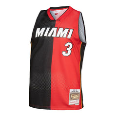Mitchell & Ness - Dwyane Wade Miami Heat Big & Tall Hardwood Classics 2005/06 Split Swingman Jersey - Black/Red