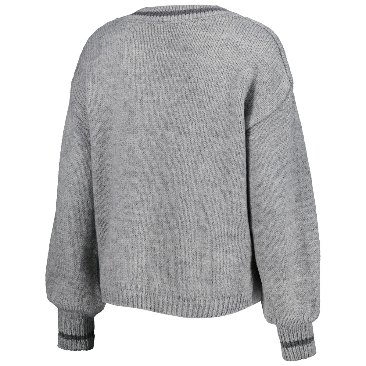 NBA - Los Angeles Lakers Lusso Women's Scarletts Lantern Sleeve Tri-Blend V-Neck Pullover Sweater - Gray