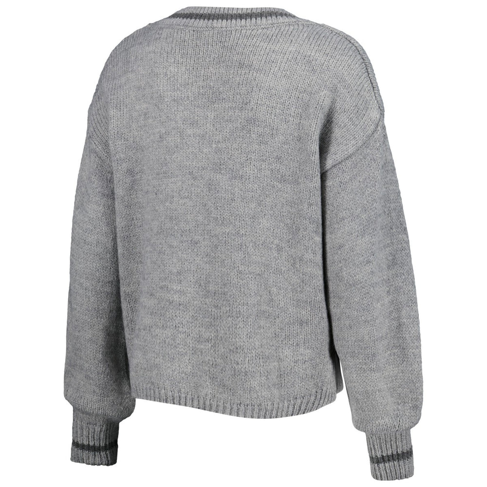 NBA - Phoenix Suns Lusso Women's Scarletts Lantern Sleeve Tri-Blend V-Neck Pullover Sweater - Gray