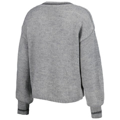 NBA - Phoenix Suns Lusso Women's Scarletts Lantern Sleeve Tri-Blend V-Neck Pullover Sweater - Gray