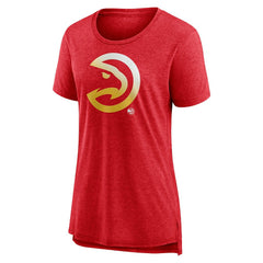 NBA - Atlanta Hawks Women's Gradient Logo Tri-Blend T-Shirt - Heather Red