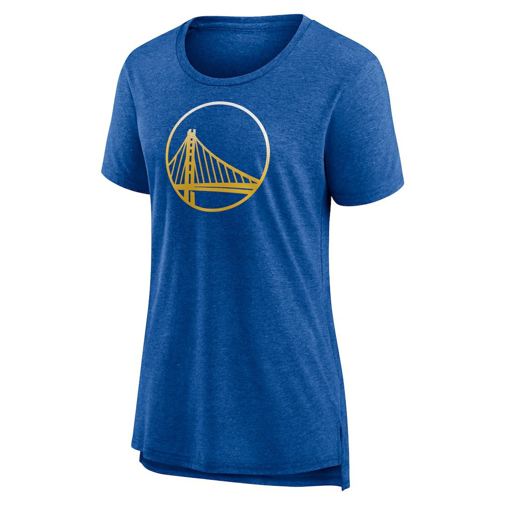 NBA - Golden State Warriors Women's Gradient Logo Tri-Blend T-Shirt - Heather Royal