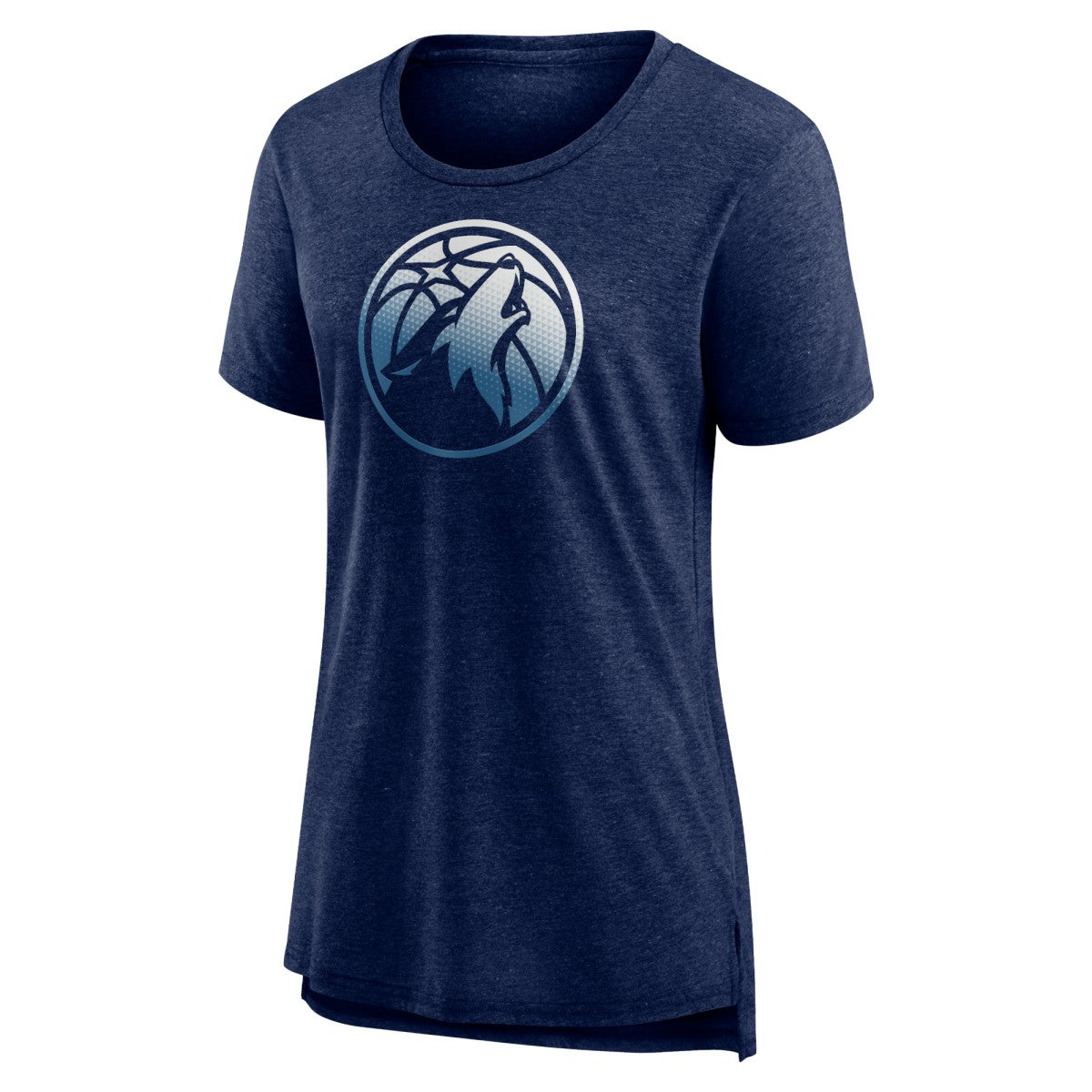 NBA - Minnesota Timberwolves Women's Gradient Logo Tri-Blend T-Shirt - Heather Navy