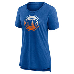 NBA - New York Knicks Women's Gradient Logo Tri-Blend T-Shirt - Heather Blue