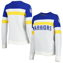 NBA - Golden State Warriors Lusso Women's Dominique Pullover Sweater - Royal/Cream