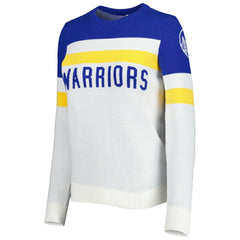 NBA - Golden State Warriors Lusso Women's Dominique Pullover Sweater - Royal/Cream