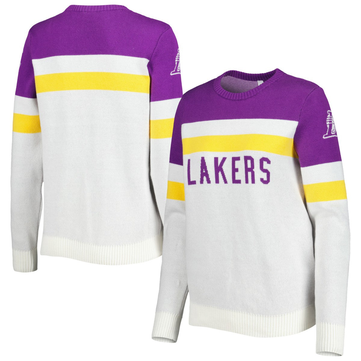 NBA - Los Angeles Lakers Lusso Women's Dominique Pullover Sweater - Purple/Cream