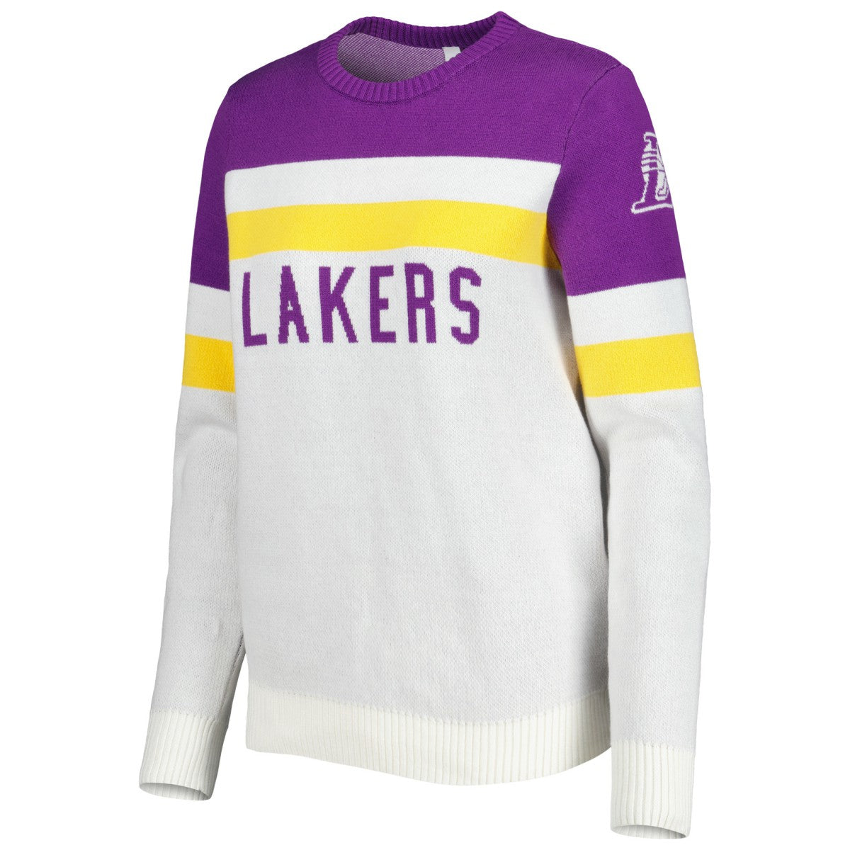 NBA - Los Angeles Lakers Lusso Women's Dominique Pullover Sweater - Purple/Cream