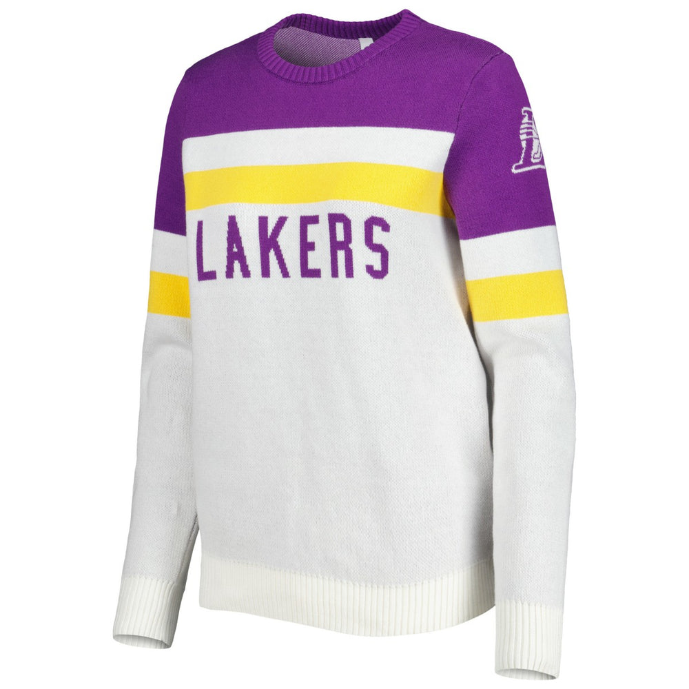 NBA - Los Angeles Lakers Lusso Women's Dominique Pullover Sweater - Purple/Cream
