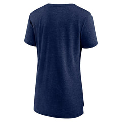 NBA - Denver Nuggets Women's Distressed Logo Tri-Blend T-Shirt - Heather Navy