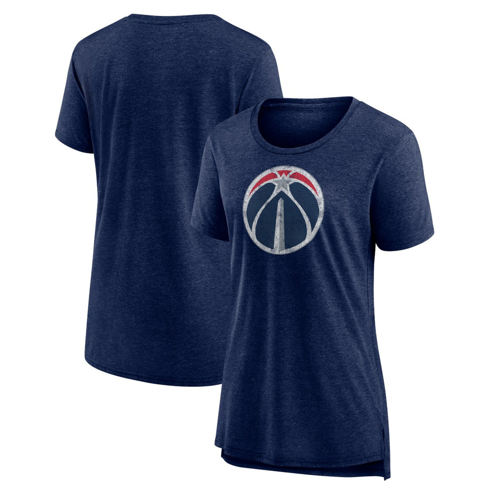 NBA - Washington Wizards Women's Distressed Logo Tri-Blend T-Shirt - Heather Navy