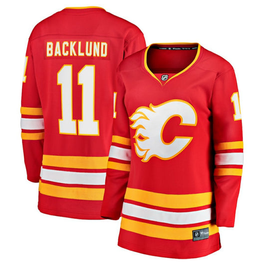 Mikael Backlund Calgary Flames Fanatics Women's Home Team Breakaway Player Jersey - Red | NHL Jerseys
