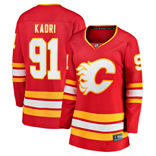 Nazem Kadri Calgary Flames Fanatics Women's Home Breakaway Player Jersey - Red | NHL Jerseys