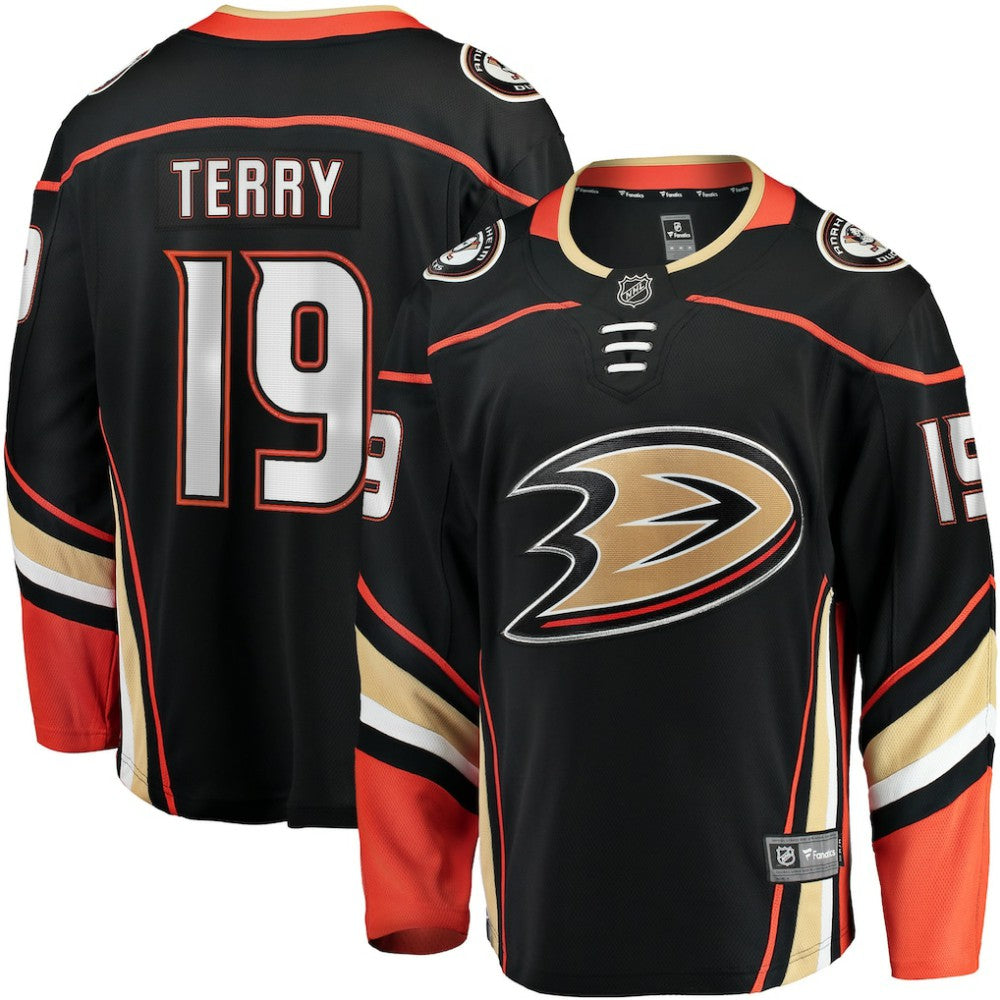 Troy Terry Anaheim Ducks Fanatics Home Team Breakaway Player Jersey - Black | NHL Jerseys