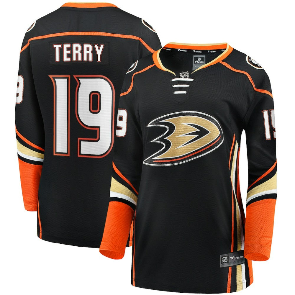 Troy Terry Anaheim Ducks Fanatics Women's Home Team Breakaway Player Jersey - Black | NHL Jerseys