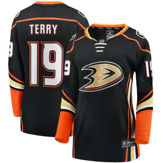 Troy Terry Anaheim Ducks Fanatics Women's Home Team Breakaway Player Jersey - Black | NHL Jerseys