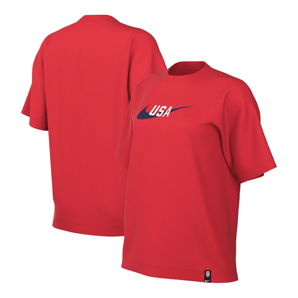 Nike USMNT Women's Swoosh T-Shirts - Red
