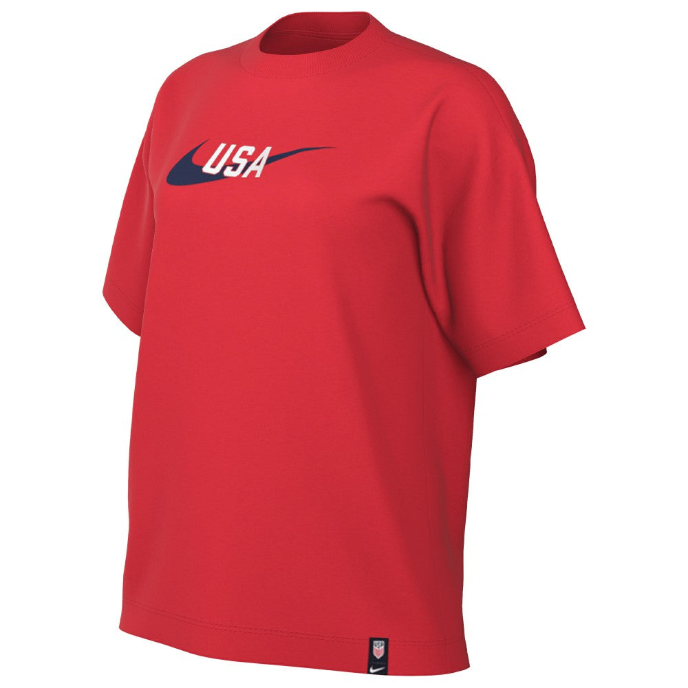 Nike USMNT Women's Swoosh T-Shirts - Red