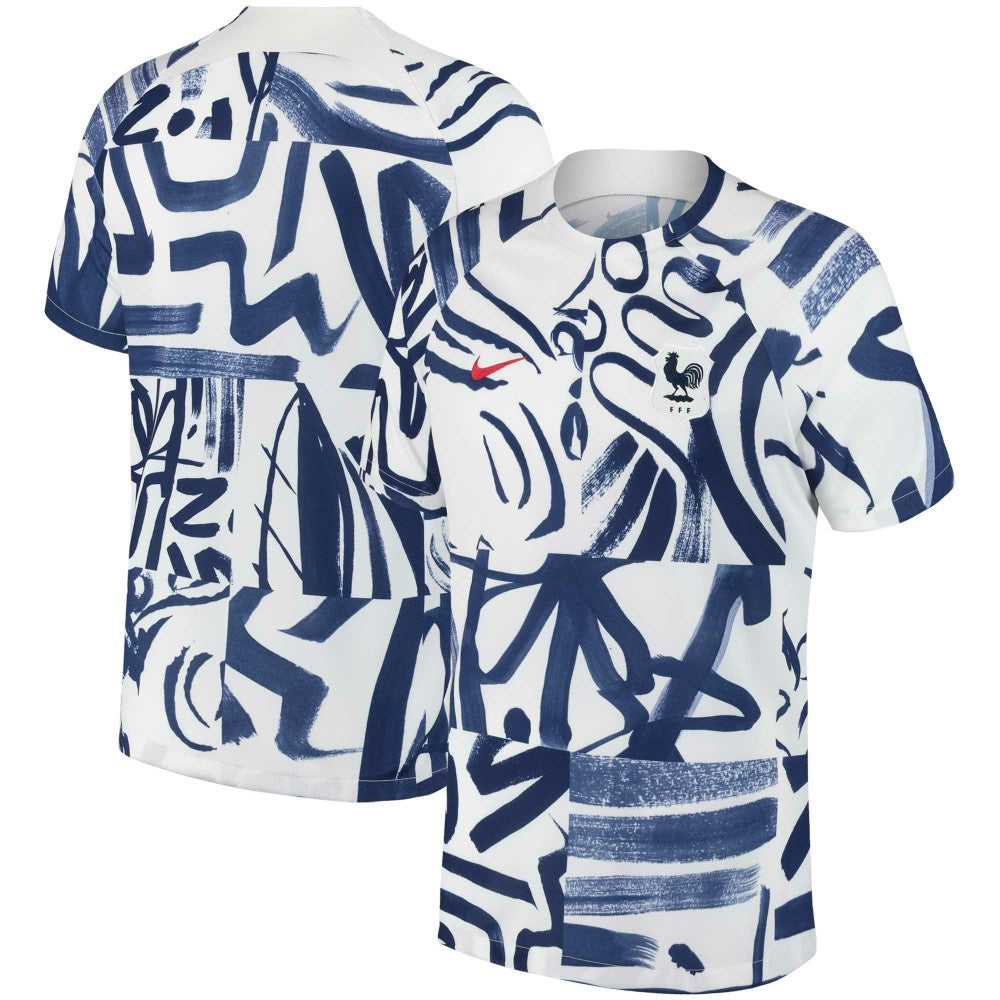 Nike France Women's National Team 2023 Academy Pro Pre-Match Top - White