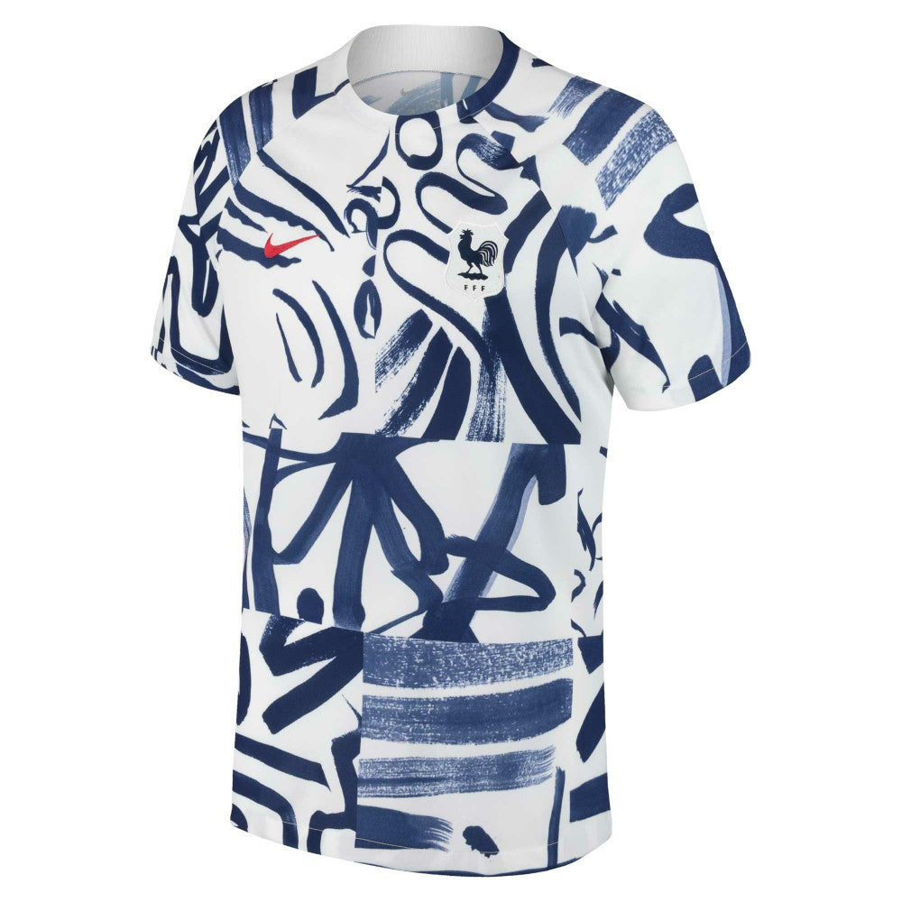 Nike France Women's National Team 2023 Academy Pro Pre-Match Top - White