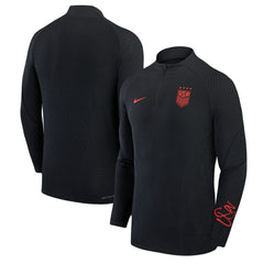 Nike USWNT 2023 Strike Drill Performance Quarter-Zip Long Sleeve Top - Black