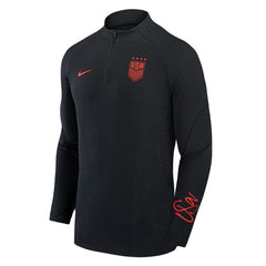 Nike USWNT 2023 Strike Drill Performance Quarter-Zip Long Sleeve Top - Black
