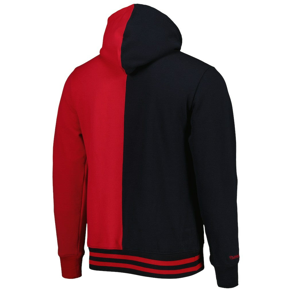Mitchell & Ness - Philadelphia 76ers Big & Tall Hardwood Classics Split Pullover Hoodie - Black/Red
