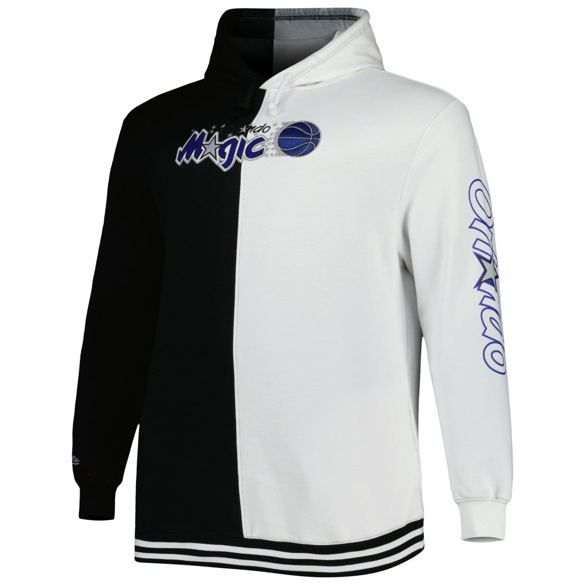 Mitchell & Ness - Orlando Magic Hardwood Classics Big & Tall Hardwood Classics Split Pullover Hoodie - Black/White