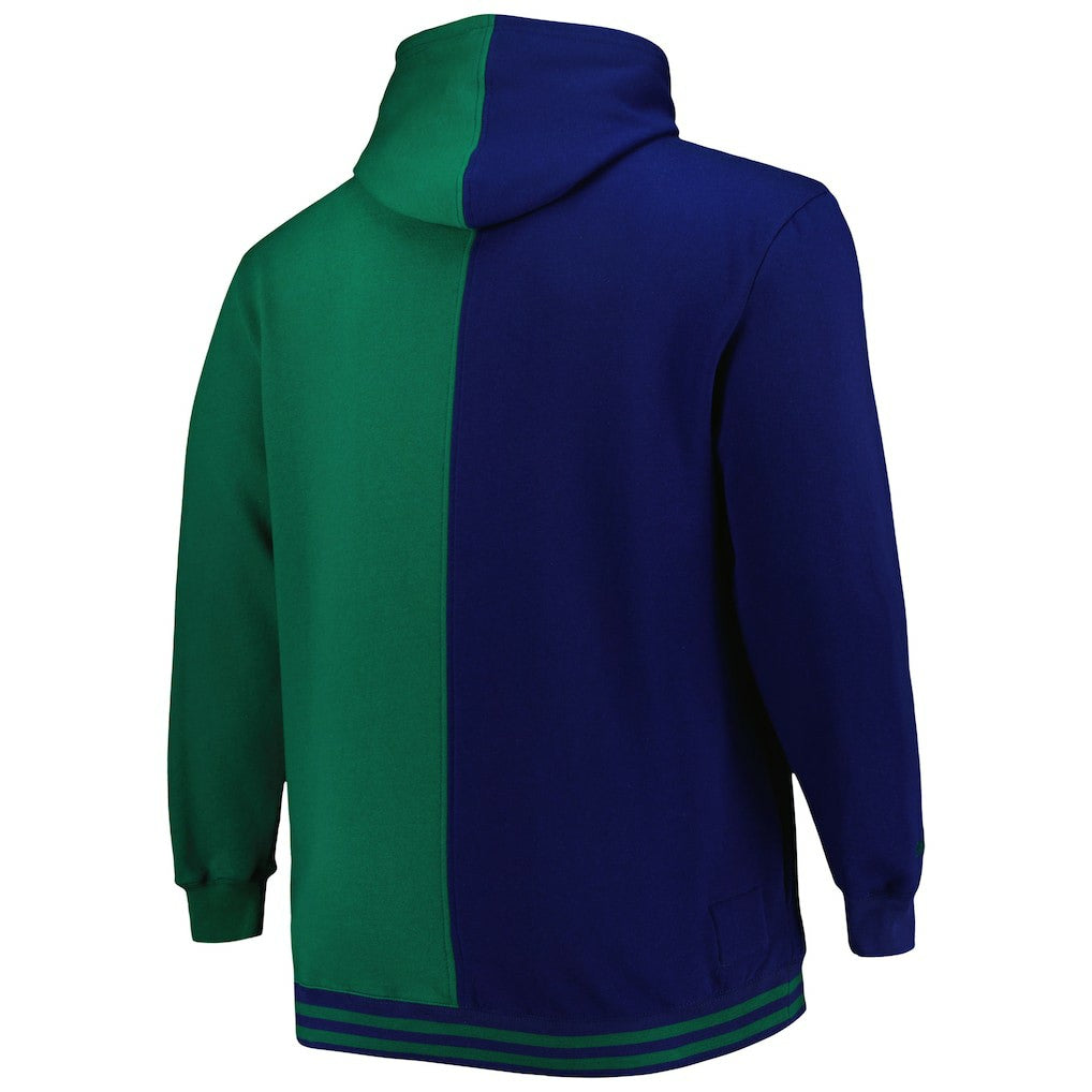 Mitchell & Ness - Dallas Mavericks Hardwood Classics Big & Tall Hardwood Classics Split Pullover Hoodie - Navy/Green