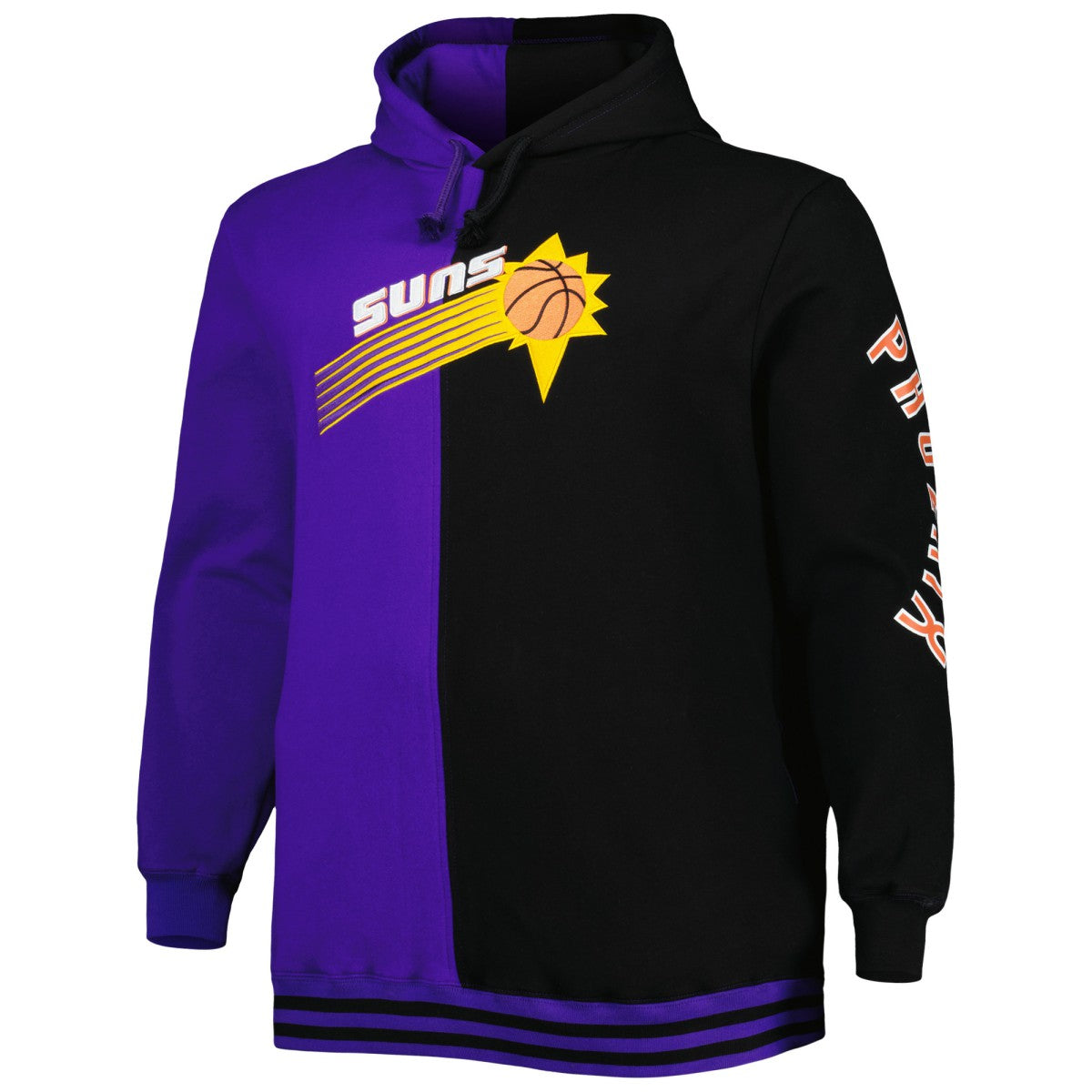 Mitchell & Ness - Phoenix Suns Big & Tall Hardwood Classics Split Pullover Hoodie - Purple/Black