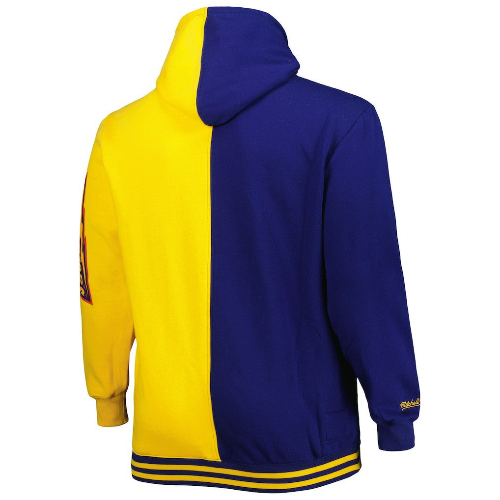 Mitchell & Ness - Golden State Warriors Big & Tall Hardwood Classics Split Pullover Hoodie - Navy/Gold