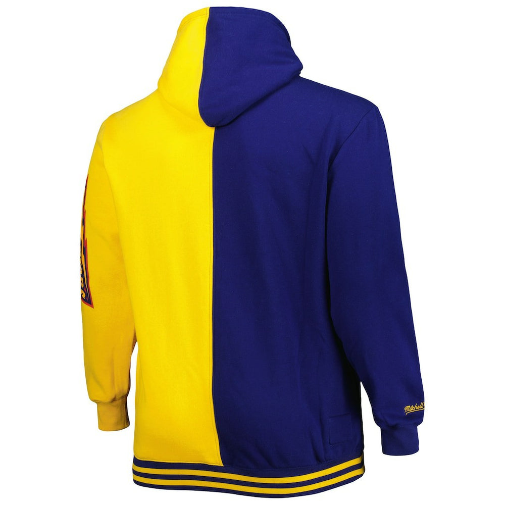 Mitchell & Ness - Golden State Warriors Big & Tall Hardwood Classics Split Pullover Hoodie - Navy/Gold