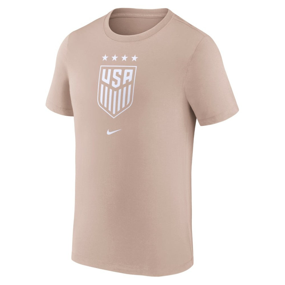Nike USWNT Youth Crest T-Shirts - Tan