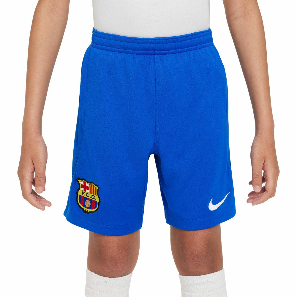 Nike Barcelona Youth 2023/24 Away Stadium Performance Shorts - Royal