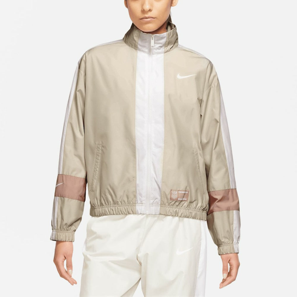 Nike USMNT Women's Essential Full-Zip Jacket - Tan