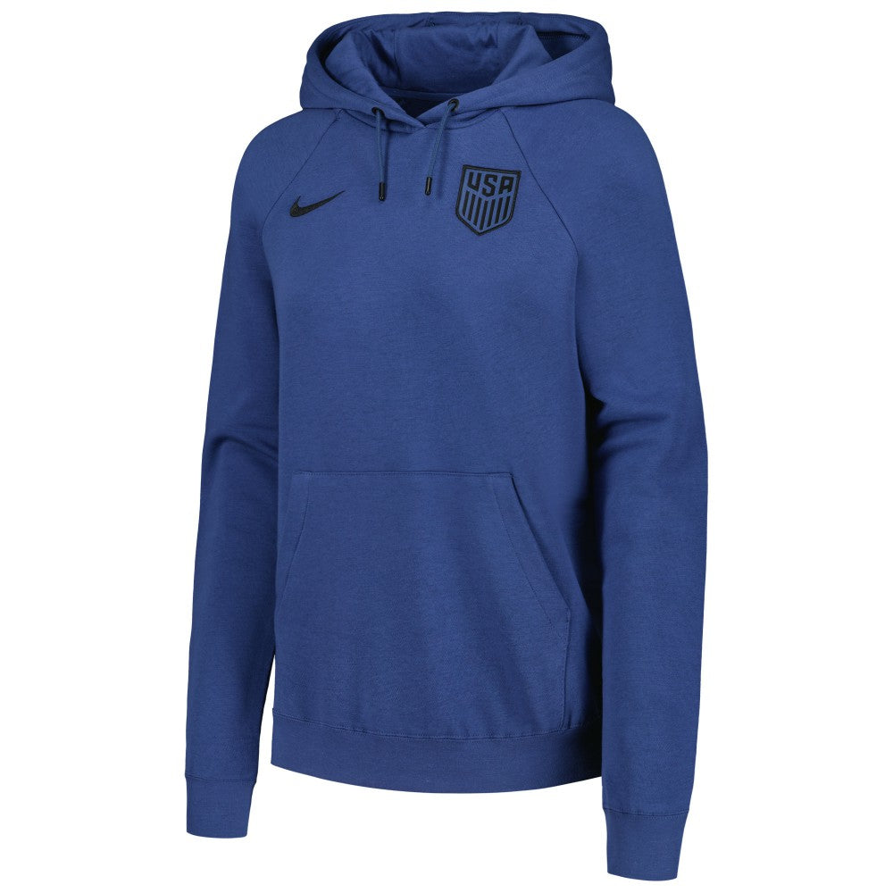 Nike USMNT Women's Essential Raglan Pullover Hoodie - Blue