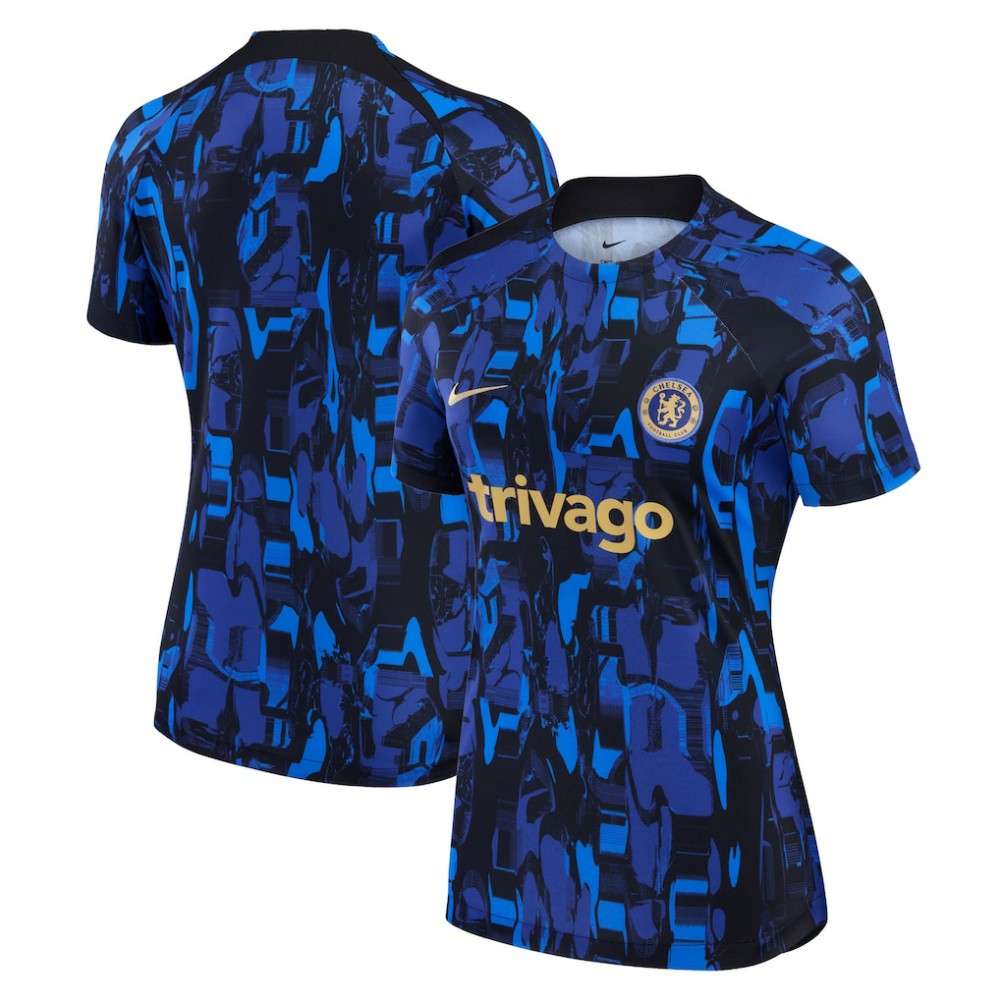 Nike Chelsea Women's 2023/24 Home Academy Pro Pre-Match Top - Blue