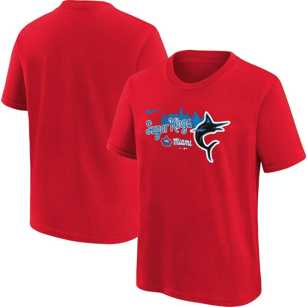 Miami Marlins Nike Youth City Connect Graphic T-Shirt On Sale