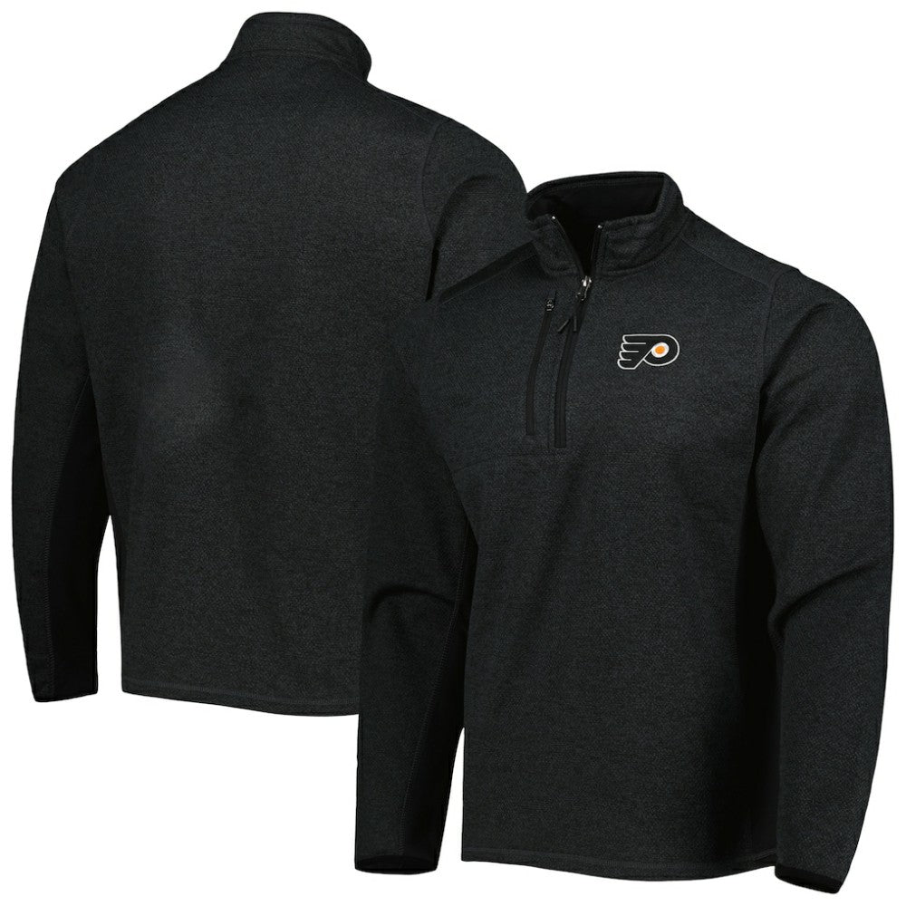 Philadelphia Flyers - Antigua Course Quarter-Zip Jacket Heathered Black