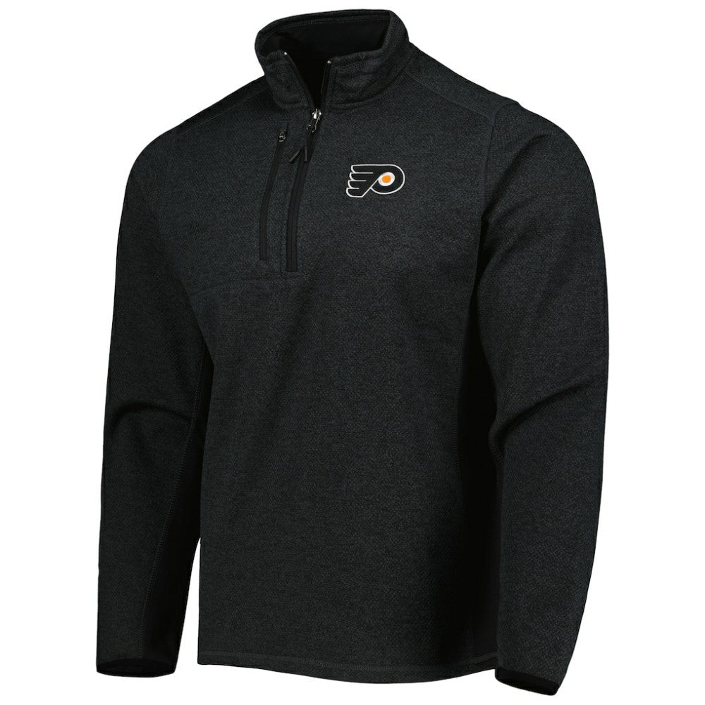 Philadelphia Flyers - Antigua Course Quarter-Zip Jacket Heathered Black