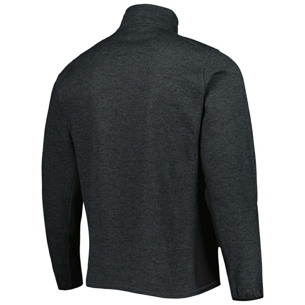 Vegas Golden Knights Antigua Course Quarter-Zip Jacket Heathered Black
