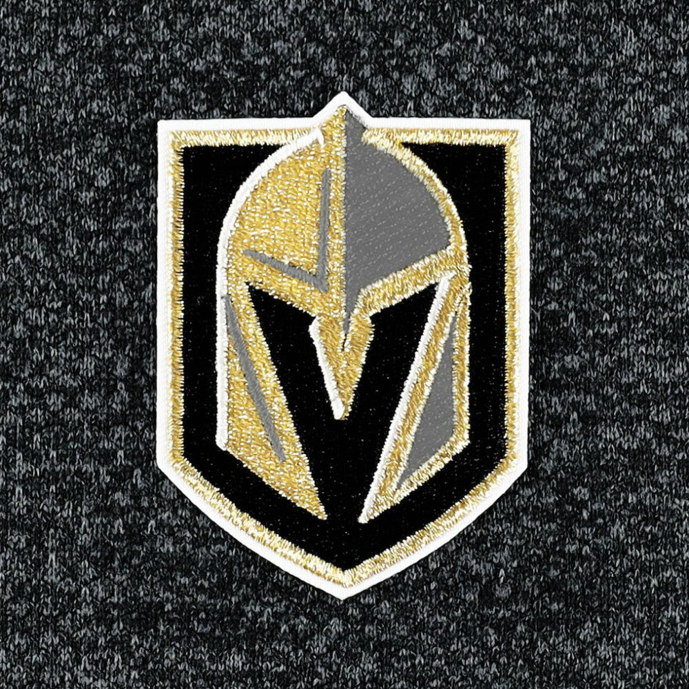 Vegas Golden Knights Antigua Course Quarter-Zip Jacket Heathered Black