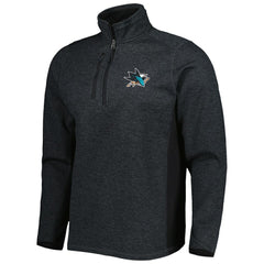 San Jose Sharks - Antigua Course Quarter-Zip Jacket Heathered Black