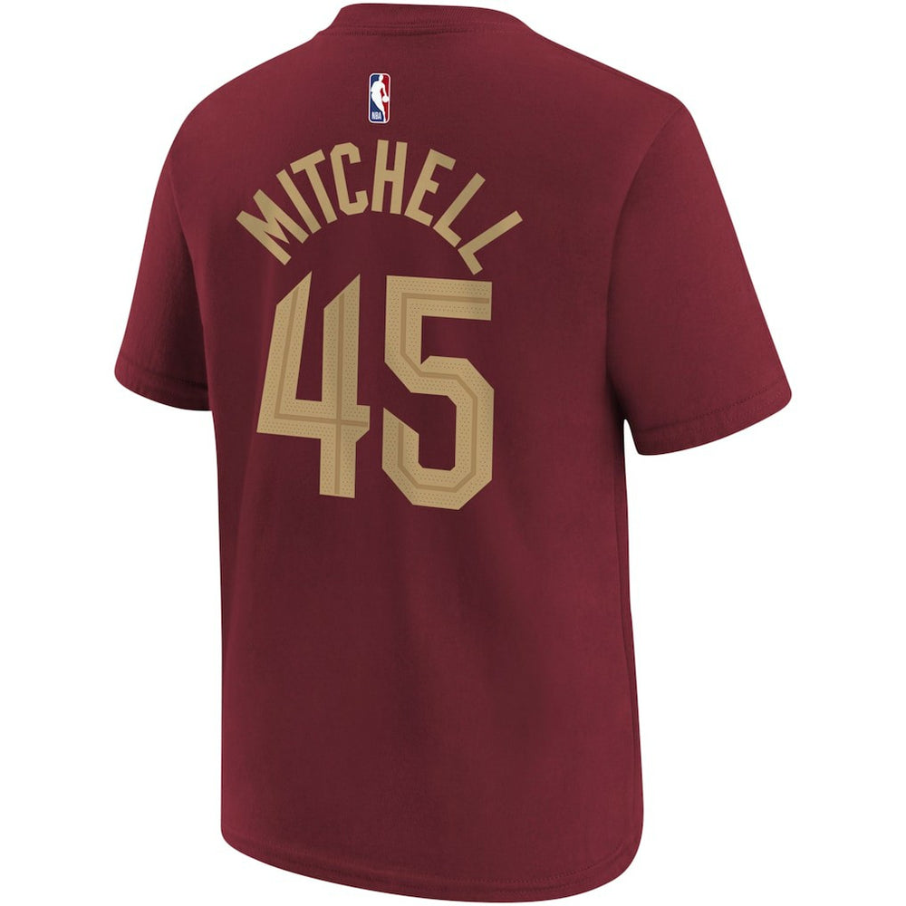 Nike - Donovan Mitchell Cleveland Cavaliers Youth Icon Edition Name & Number T-Shirt - Wine