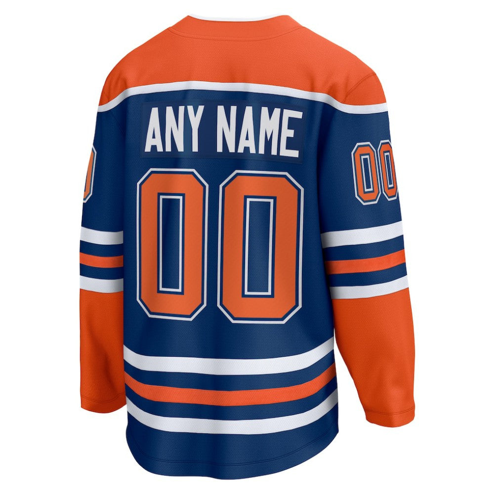 Edmonton Oilers Fanatics Home Breakaway Custom Jersey - Royal | NHL Jerseys