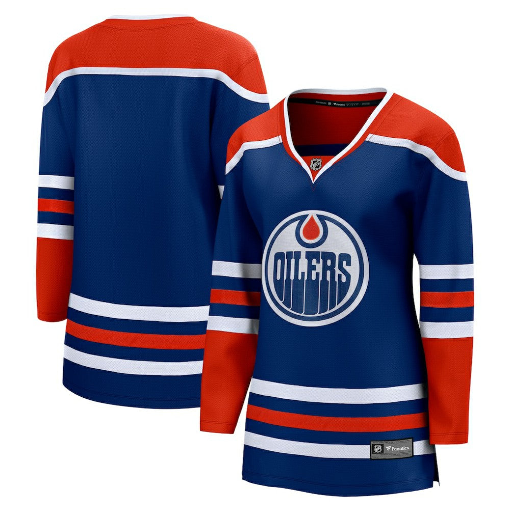 Edmonton Oilers Fanatics Women's Home Breakaway Blank Jersey - Royal | NHL Jerseys