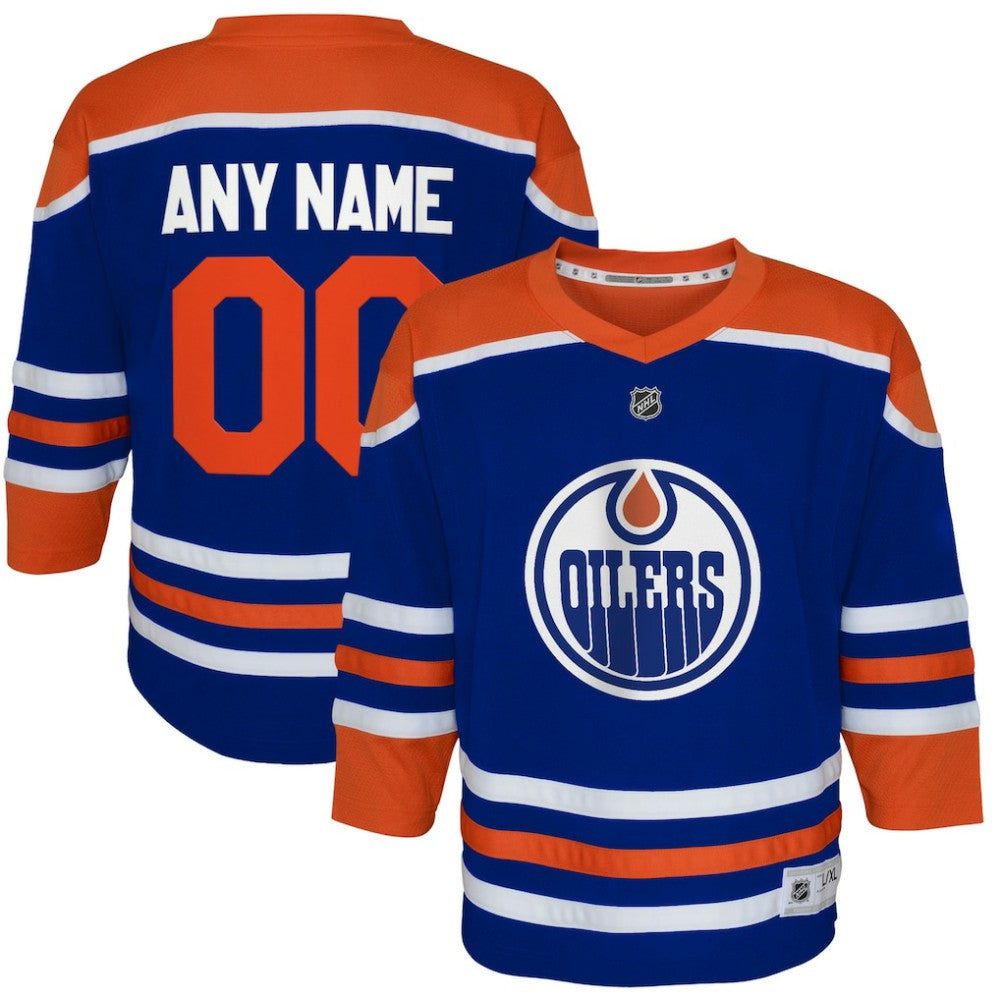 Edmonton Oilers Youth Home Replica Custom Jersey - Royal | NHL Jerseys